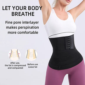 Buckle Snatched Waist Trainer Bandage Wrap Shapewear