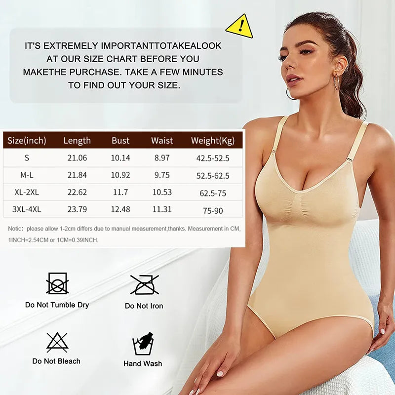 Women Bodysuit Tummy Control Seamless Shapewear